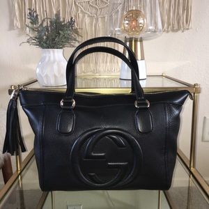Gucci Soho Pebble Leather Shoulder Bag